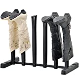 MyGift 3-Pair Tall Boot Holder Rack and Shape Maintainer Stand, Black