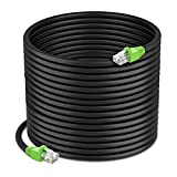 GearIT Cat6 Outdoor Ethernet Cable (100 Feet) CCA Copper Clad, Waterproof, Direct Burial, In-Ground, UV Jacket, POE, Network, Internet, Cat 6, Cat6 Cable - 100ft