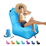 Premkid Inflatable Couch Air Chair, Portable Inflatable Chair with Camping Compression Sacks, Beach Chair for Water Proof & Anti-Air Leaking Design, Blow Up Chair Indoor & Outdoor, Camping Furniture