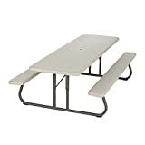 Lifetime 80123 Folding Picnic Table and Benches, 8 Feet