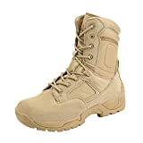 NORTIV 8 Men's Military Tactical Work Boots Side Zip Hiking Motorcycle Combat Boots Sand Size 10.5 M US Response