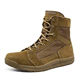 NORTIV 8 Men's Military Tactical Combat Boots Breathable Lightweight Coyote Brown Army Outdoor Work Boots Taupe Size 12 US Delta-Low