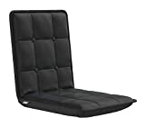 bonVIVO Easy Comfort Floor Chair, Elegant Multi-Angle Black Floor Seating for Adults with Adjustable Backrest, Low Folding Chair for Floor Gaming Chair, Meditation Chair & Reading Chair