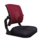 HIHIP Patented Hip Correction Japanese Legless Floor Chair Seat with Back Support Foldable Orthopedic Comfort Seat for Hip Adjustments and Pelvic Correction for Adults/Children, Meditation (Wine)