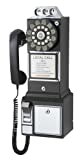 Crosley CR56-BK 1950's Payphone with Push Button Technology, Black
