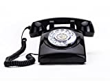 Rotary Dial Telephones Sangyn 1960'S Classic Old Style Retro Landline Desk Telephone,Black