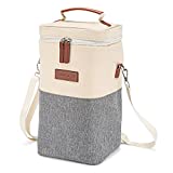 Cana & Co 4 Bottle Wine Carrier - Wine Cooler Bag - Perfect Wine Tote for Picnics, Travel, Restaurants - Wine Bag For Beverages and Snacks - Great for Wine Gifts for Wine Lovers