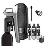 Coravin Timeless Five Plus Pack - Wine by the Glass System, Bottle Opener, and Wine Saver - Includes 3 Argon Gas Capsules, 1 Fast Pour Wine Needle, 1 Screw Top Accessory, 1 Wine Aerator & 1 Carry Case