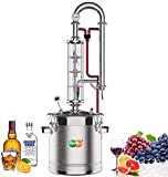 YUEWO 5.8Gal/22Litres Stainless Steel Still Wine Making Kit Water Distiller Home Brewing Kit for DIY Whisky Wine Brandy Gin Vodka Alcohol (Produce 92% ABV)