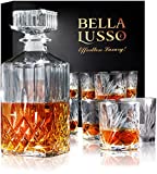 Whiskey Decanter Set with Glasses, 5 pcs - Premium Gift Box for Men - Rock Tumblers & Bottle for Bourbon,Scotch,Cognac,Brandy,Rum,Liquor - Old Fashioned Glassware - Luxury Alcohol Drinking Barware