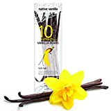Native Vanilla Grade B Tahitian Vanilla Beans – 10 Premium Extract Whole Pods – For Chefs and Home Baking, Cooking, & Extract Making – Homemade Vanilla Extract