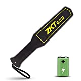 Metal Detector Wand, ZKTeco Handheld Security Super Scanner, High Accuracy Metal Detectors for Adults Kids - Adjustable Sound Vibration Alerts Safety Bars with Rechargeable Battery/Power Adapt