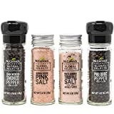 McCormick Gourmet Global Selects Salt & Pepper Premium Variety Pack (Oak Wood Smoked Pepper, Himalayan Pink Salt, White Summer Truffle Salt, Phu Quoc Pepper), 9.78 oz