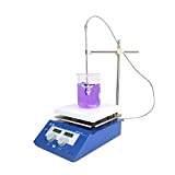 Digital Magnetic Hotplate Stirrer LED Display with Temperature Probe and Stir Bar Mixer 20L Stirring Capacity 350°C/662°F Hot Plate with Magnetic Stirrer 1500RPM