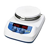 ONiLAB 5 inch LED Digital Hotplate Magnetic Stirrer Hot Plate with Ceramic Coated Lab Hotplate, 280℃ Stir Plate, Magnetic Mixer 3,000mL Stirring Capacity, 200-1500rpm, Stirring Bar Included