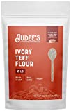 Judee's Ivory Teff Flour 2 lb - Non-GMO, Vegan, Made in USA - Resistant Starch - Great for Making Quick Teff Bread, Injera, Muffins, Pancakes, and Cookies - Gluten-Free and Nut-Free