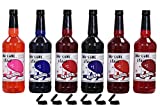 Snow Cone & Shave Ice Syrup-Ready To Use-Six Quart Assortment