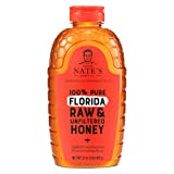 Nature Nate's Florida Honey, 100% Pure, Raw & Unfiltered Honey, All Natural Sweetener, 32 Oz Squeeze Bottle