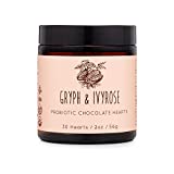 Gryph and IvyRose Kids Probiotic - Organic, Gluten Free Dark Chocolate Hearts - Immune System Boost and Digestive Health Snacks for Children - Ages 4+ (1-Pack)