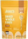 Judee’s Whole Egg Powder 11 oz - No Additives, Just One Ingredient, Pasteurized - 100% Non-GMO, Gluten-Free and Nut-Free - Great for Camping & Outdoor Preparation - High Protein and Vitamin Source