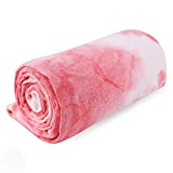 DREAM SLIM Non Slip Yoga Towel Hot Yoga Towel Non Slip Grip Foldable Skidless Yoga Towel Yoga Towel, 24in x 72in, Multicolor - Pink