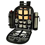 Picnic at Ascot Original Equipped 2 Person Picnic Backpack with Coffee Service, Cooler & Insulated Wine Holder - Designed & Assembled in The USA