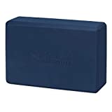 Gaiam Essentials Yoga Brick | Sold as Single Block | EVA Foam Block Accessories for Yoga, Meditation, Pilates, Stretching (Navy)