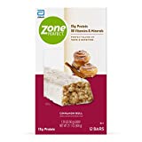 ZonePerfect Protein Bars, 18 vitamins & minerals, 15g protein, Nutritious Snack Bar, Cinnamon Roll, 36 Count