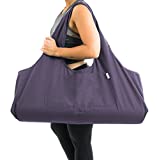 Yogiii Large Yoga Mat Bag | The Original YogiiiTotePRO | Large Yoga Mat Tote Sling Carrier with Side Pocket | Fits Most Size Mats (Imperial Purple)