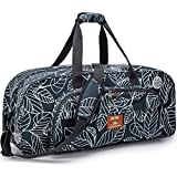 Yoga Mat Bag for Women Men, AROME Large Canvas Yoga Bag for 1/4' 1/3' 2/5' 1/2' Extra Thick Exercise Yoga Mat Gym Tote Sports Duffle Bag Carrying Bags with Wet Pocket & Shoulder Strap & Mat Strap