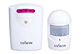 4VWIN Wireless Home Security Driveway Alarm 1 Receiver and 1 PIR Motion Sensor Detector Infrared Alert System Kit