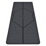 Liforme Travel Yoga Mat – Free Yoga Bag included - Patented Alignment System, Warrior-like Grip, Non-slip, Eco-friendly and Biodegradable, Ultra-lightweight, Sweat resistant, Long, Wide and Thick - Grey
