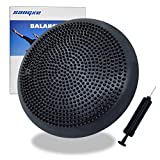 Sangke Inflated Stability Wobble Cushion/Exercise Fitness Core Balance Disc for Home or Office Desk Chair & Kids Alternative Classroom Sensory Wiggle Seat- Pump Included (Black)