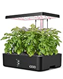iDOO 12Pods Hydroponics Growing System, Indoor Garden with LED Grow Light, Plants Germination Kit, Built-in Fan, Automatic Timer, Adjustable Height Up to 11.3' for Home, Office