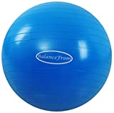 BalanceFrom Anti-Burst and Slip Resistant Exercise Ball Yoga Ball Fitness Ball Birthing Ball with Quick Pump, 2,000-Pound Capacity, Blue, 48-55cm, M
