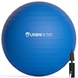 ﻿URBNFIT Exercise Ball - Yoga Ball in Multiple Sizes for Workout, Pregnancy, Stability - Anti-Burst Swiss Balance Ball w/ Quick Pump - Fitness Ball Chair for Office, Home, Gym