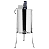 VINGLI Upgraded Electric 4 Frame Honey Extractor, Stainless Steel Honeycomb Spinner Drum with Adjustable Height Stands, Beekeeping Pro Apiary Centrifuge Equipment