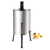 CREWORKS Electric Honey Extractor 4 Frame, Honey Extractor Separator Bee Frame Spinner, Honeycomb Bee Frame Spinner, SS Motorized Honey Extractor Beekeeping Equipment Spinner Drum with Stand (4 Frame)