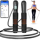 RENPHO Smart Jump Rope, Fitness Skipping Rope with APP Data Analysis, Workout Jump Ropes for Home Gym, Crossfit, Jumping Rope Counter for Exercise for Men, Women, Kids, Girls, Ideal Gifts