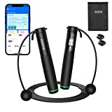 RENPHO Smart Skipping Rope with Counter, Adjustable Jump Ropes, Cordless Jump Ropes for Fitness, Crossfit, Gym, Burn Calorie, APP Data Analysis, at-Home-Workout for Women Men Adult Kids