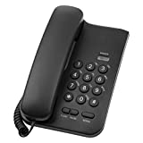 Home Office Phone,Corded Telephone, Desk Landline Telephone， No AC Power Required，One Touch Redial, Pause, Flash，Ringer-Flasher (Black)