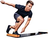 BRRRN Slide Board - At-Home Cardio Workout to Tone Legs, Glutes, & Core Muscles - Easy to Use and Store - Cross Training Premium Exercise Equipment for Hockey, Ice Skating, Tennis, Running and Skiing - Adjustable 5-6 Ft