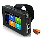 EVERSECU 5 in 1 CCTV Tester Support Upt to 4K IP Camera & 720P/1080P/3mp/4mp/5 Megapixel AHD, TVI, CVI & CVBS Analog Camera, Security Video Monitor with 4' Touch Screen, POE Out, WiFi Test, PTZ Test