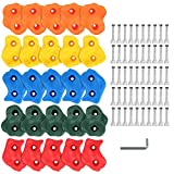 BEBEKULA 25Pcs Rock Climbing Holds for Kids and Adults Auxiliary Climbing Handle and Mounting Bolts for Kids Indoor and Outdoor DIY Rock Stone Wall Suits Use