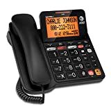 AT&T CD4930 Corded Phone with Digital Answering System and Caller ID, Extra-Large Tilt Display & Buttons, Black