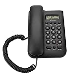 Corded Phone with Caller ID Display, Wired Retro Classical Landline Phone Desktop Wall Wired Telephone, FSK/DTMF Dual System, Big Button,Number/Time Check, Telephone Line Power, Redial Function
