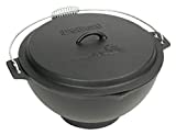 Bayou Classic 7419 11-Quart Cast-Iron Jambalaya Pot/Deep Fryer with Domed Lid