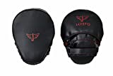 JAYEFO Glorious Punch Mitts Speed Focus Bags Mitts Punching MMA Muay Thai Boxing Pads Target Curved Gloves Training Hand Target for Kids, Youth, Men & Women Kickboxing… (Black/RED)