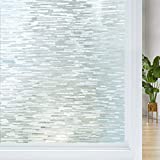 Haton Frosted Privacy Window Film Non Adhesive UV Blocking Removable Glass Covering Opaque Window Sticker Self Static Cling Vinyl Glass Film for Home Office Living Room 17.5 x 78.7 Inches