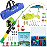 PLUSINNO Toddler Fishing Pole - Kids Fishing Starter Kit - Kids Fishing Gear for Boys Girls and Toddlers
